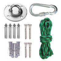 Set montare hamace tip scau, 15 piese, sarcina 200 kg, 2 tipuri de suruburi