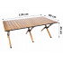 Masa pentru camping cu sistem de pliere rapida, cadru metalic otel, 118x60x45cm, maro [6]