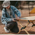 Masa pentru camping cu sistem de pliere rapida, cadru metalic, 90x60x44cm, maro [5]