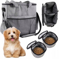 Geanta de drumetie pentru animale de companie, cu spatii de depozitare si accesorii Geanta de drumetie pentru animale de companie, cu spatii de depozitare si accesorii