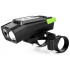 Far bicicleta 3 in 1, 2x LED 5 Wati, claxon, vitezometru, distanta, acumulator 4000mAh, USB, rezistent la apa [11]