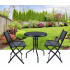 Set mobilier gradina Sersimo Oneiro, 2 scaune pliabile, 1 masa, negru [7]