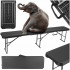 Banca pliabila pentru gradina sau catering, HDPDE, 180x28x43cm, negru [2]