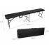 Banca pliabila pentru gradina sau catering, HDPDE, 180x28x43cm, negru [3]