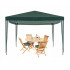 Cort pavilion de gradina, 300x300 cm, impermeabil cu rezistenta UV, verde [12]
