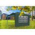 Perete lateral pavilion gradina, cu fereastra, prindere velcro, 3x2 m, material PE impermeabil, verde [2]