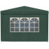 Perete lateral pavilion gradina, cu fereastra, prindere velcro, 3x2 m, material PE impermeabil, verde [3]