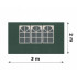 Perete lateral pavilion gradina, cu fereastra, prindere velcro, 3x2 m, material PE impermeabil, verde [4]