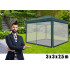 Set 4 pereti pentru pavilion gradina cu plasa tantari si acoperis, material PE 100 g/m2, 300x200 cm, verde [4]