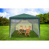 Pavilion cu plasa anti-insecte si fermoar, patrat, 3x3m, Verde [3]