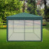 Pavilion cu plasa anti-insecte si fermoar, patrat, 3x3m, Verde [7]