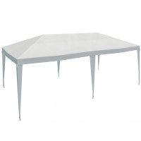 Cort pavilion de gradina, 600x300 cm, impermeabil cu rezistenta UV, alb Cort pavilion de gradina, 600x300 cm, impermeabil cu rezistenta UV, alb