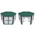 Pavilion cu plasa anti-insecte, fermoar, hexagonal, 200cm, Verde [13]