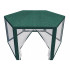 Pavilion cu plasa anti-insecte, fermoar, hexagonal, 200cm, Verde [5]