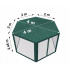 Pavilion cu plasa anti-insecte, fermoar, hexagonal, 200cm, Verde [6]