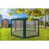 Pavilion cu plasa anti-insecte, fermoar, hexagonal, 200cm, Verde [10]