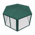 Pavilion cu plasa anti-insecte, fermoar, hexagonal, 200cm, Verde [11]