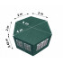 Cort pavilion de gradina hexagonal, 200x200 cm, cu pereti laterali cu ferestre, impermeabil cu rezistenta UV, verde [10]