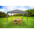 Cort pavilion de gradina pliabil automat pop-up, impermeabil, cu protectie UV, 300x300cm, gri [3]
