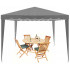 Cort pavilion de gradina pliabil automat pop-up, impermeabil, cu protectie UV, 300x300cm, gri [13]