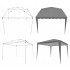 Cort pavilion de gradina pliabil automat pop-up, impermeabil, cu protectie UV, 300x300cm, gri [9]