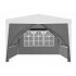 Pereti laterali pavilion 295x195 cm, set 4 bucati, cu ferestre si usa, PE impermeabil, gri [2]