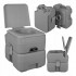 Toaleta portabila turistica cu rezervor apa curata 12 L si reziduala 12L, design compact, maxim 200 kg, 43x34x42 cm, gri [7]