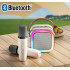 Set karaoke wireless cu 2 microfoane pentru duet si boxa Bluetooth portabila de 6 W, card TF si AUX, acumulator reincarcabil 800 mAh, design compact p [11]