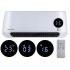 Aeroterma de perete, 2000W, telecomanda, timer, display LED, reglare flux, alb [4]