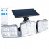 Proiector LED solar modular cu 3 lampi, senzor de miscare, 122LED-uri, cu telecomanda [2]