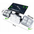 Proiector LED solar modular cu 3 lampi, senzor de miscare, 122LED-uri, cu telecomanda [10]