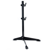 Suport service pentru biciclete cu inaltime reglabila, otel si cauciuc, 30 kg, negru