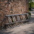 Suport metalic pentru 5 biciclete, montaj podea sau perete, structura solida otel, 135x33x28 cm [2]