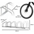 Suport metalic pentru 5 biciclete, montaj podea sau perete, structura solida otel, 135x33x28 cm [3]