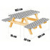 Husa pentru set mobilier gradina, 1 masa si 2 banci, impermeabila, 76x183cm, gri [2]