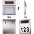 Lampa solara LED afisare numar de casa, inox, kit montare inclus, 20x18x3 cm [2]