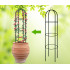Pergola coloana pentru trandafiri si plante cataratoare, structura otel, 190x40 cm, negru [7]