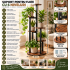 Suport pentru flori si ghivece cu 6 niveluri, structura metalica rezistenta cu polite rotunde de 18 cm, stil industrial si loft, baza stabila de 32 cm [2]