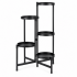 Suport pentru flori si ghivece cu 5 niveluri, structura metalica, polite rotunde cu margini inaltate si diametru de 20 cm, design modern industrial si [2]