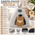 Casuta culcus pentru pisici si caini de talie mica si medie, design tip cort tipi, material moale din catifea si bumbac, usor de curatat si intretinut [2]