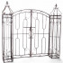 Poarta pentru gradina metalica decorativa, suport plante cataratoare, 170x26x163 cm, stil vintage maro antichizat [2]