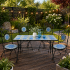 Set mobilier gradina, masa si 4 scaune, blat mozaic ceramic, cadru metalic, negru si albastru [3]