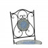 Set mobilier gradina, masa si 4 scaune, blat mozaic ceramic, cadru metalic, negru si albastru [5]