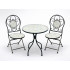 Set mobilier gradina Louloudia 3 piese, masa si 2 scaune pliabile, mozaic decorativ, metal, multicolor [2]