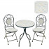 Set mobilier gradina Louloudia 3 piese, masa si 2 scaune pliabile, mozaic decorativ, metal, multicolor [4]