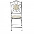 Set mobilier gradina Antos 3 piese, masa si 2 scaune pliabile, mozaic decorativ, metal, multicolor [4]