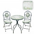 Set mobilier gradina Fylla 3 piese, masa si 2 scaune pliabile, mozaic decorativ, metal, multicolor [3]