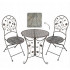 Set mobilier gradina metalic Elba, 2 scaune pliabile, 1 masa, gri [5]