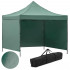 Pavilion pliabil gradina 3x3 m cu acoperis impermeabil si 3 pereti laterali, structura metalica, inaltime reglabila, verde [5]