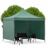 Pavilion pliabil gradina 3x3 m cu acoperis impermeabil si 3 pereti laterali, structura metalica, inaltime reglabila, verde [7]